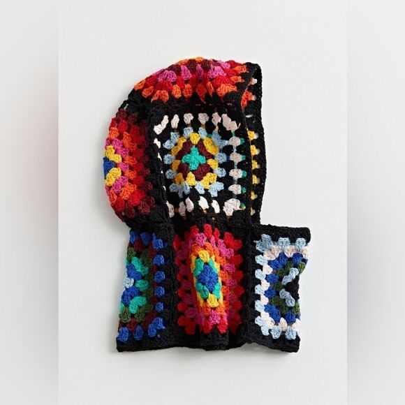 UO Urban Outfitters Balaclava hood in a flower crochet fabrication main image 6